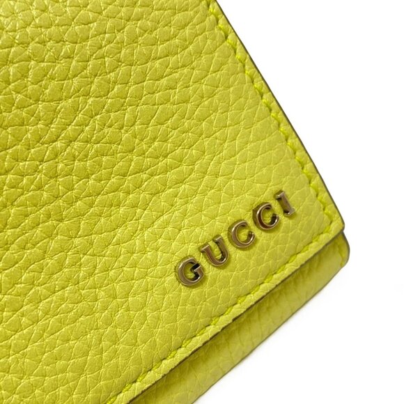 GUCCI - Light Yellow Leather Trifold Wallet 246-080625 - Picture 7 of 9